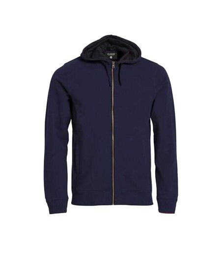 Unisex Adult Classic Full Zip Hoodie Dark Navy Clique