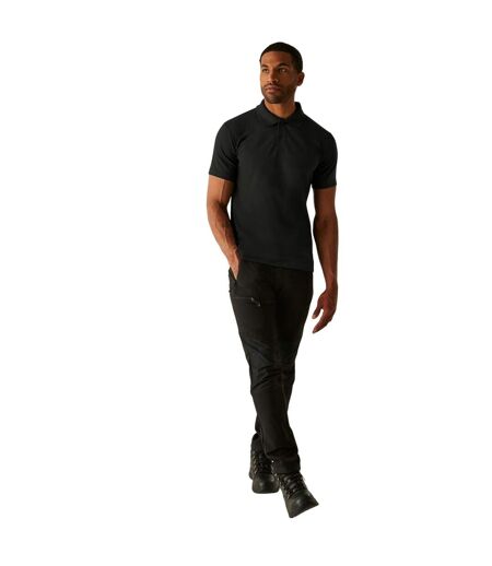 Mens Pique Polo Shirt Black Regatta Professional