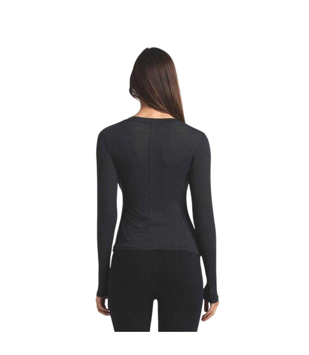 Womens/ladies Sheer Henley Top Onyx Skims-3