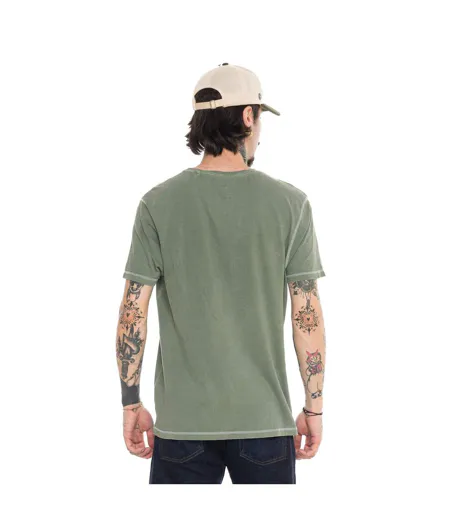 T-shirt homme regular col rond maille piquée et print devant Flesh Vondutch