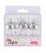 Lot de 5 Bougies 3D Étoile 7cm Argent-2