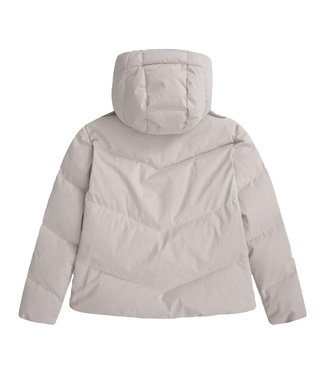 Womens/ladies Tess Cropped Down Jacket Cream Animal-3