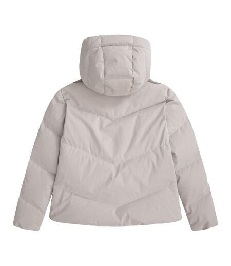 Womens/ladies Tess Cropped Down Jacket Cream Animal