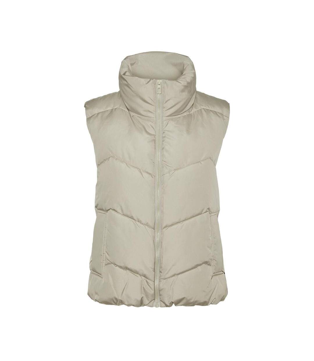 Doudoune sans manches Beige Femme Vero Moda Ligaeva - M