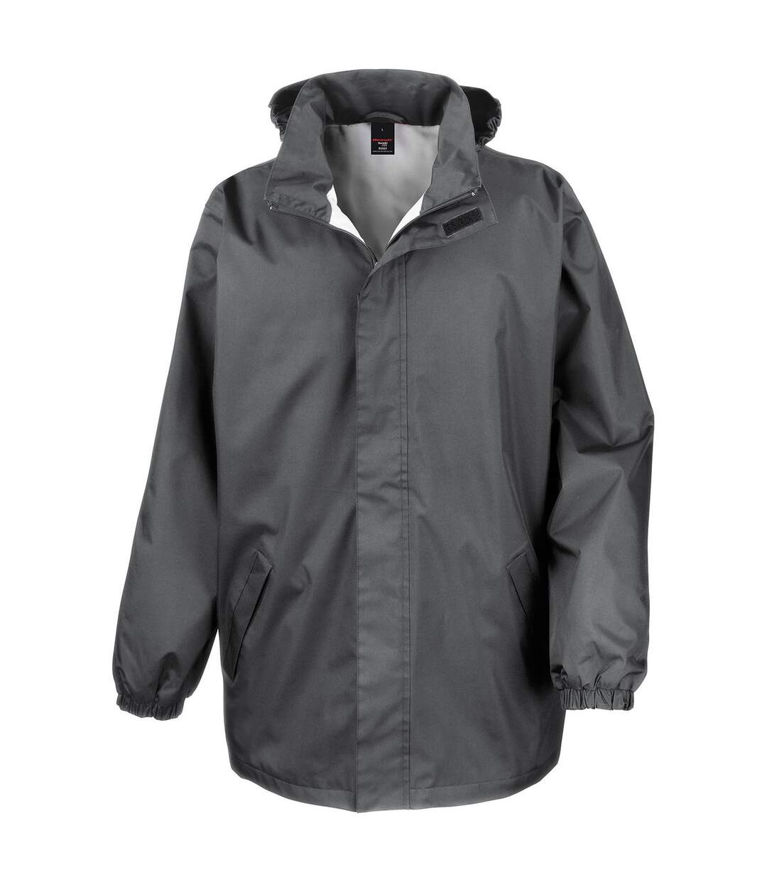 Mens midweight waterproof jacket steel grey Result Core-1