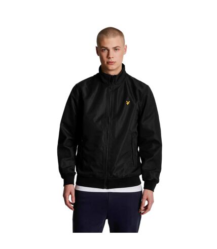 Mens mesh funnel neck jacket jet black Lyle & Scott