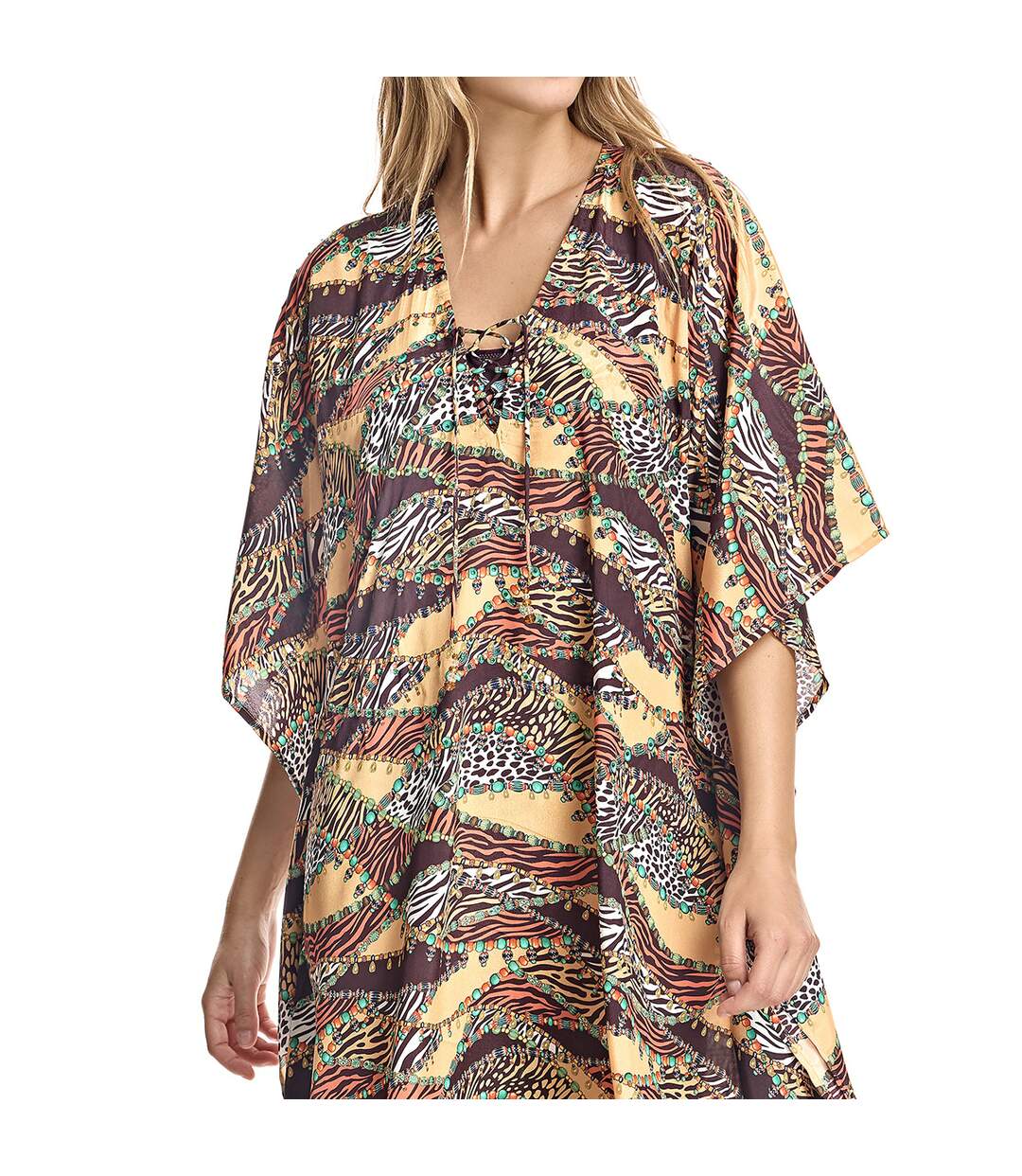 V-neck caftan W230595 woman-2