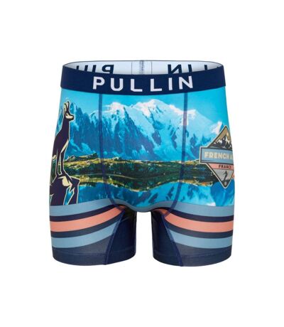 PULL IN Boxer Long Homme Microfibre MTWHITE Bleu Vert