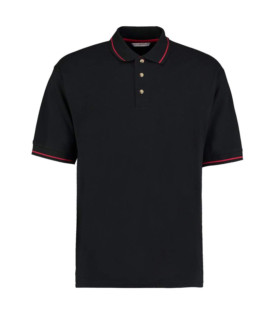 Polo À Manches Courtes  St. Mellion Pour Homme Noir Rouge Vif Kustom Kit-1