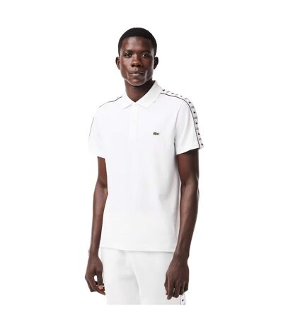 Mens Mini Pique Stretch Regular Polo Shirt White Lacoste