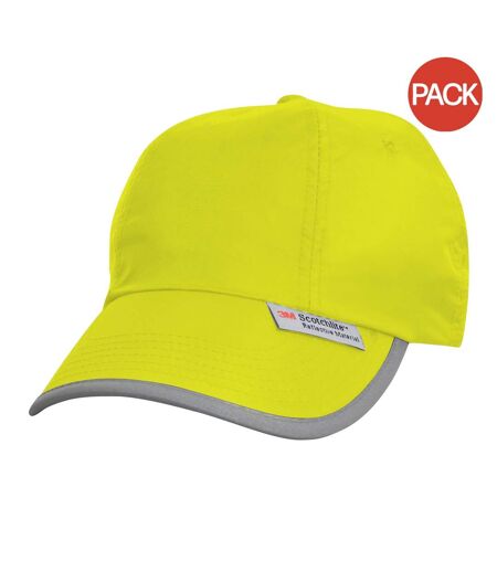 Lot de 2  casquettes haute visibilité adulte jaune haute visibilité Result