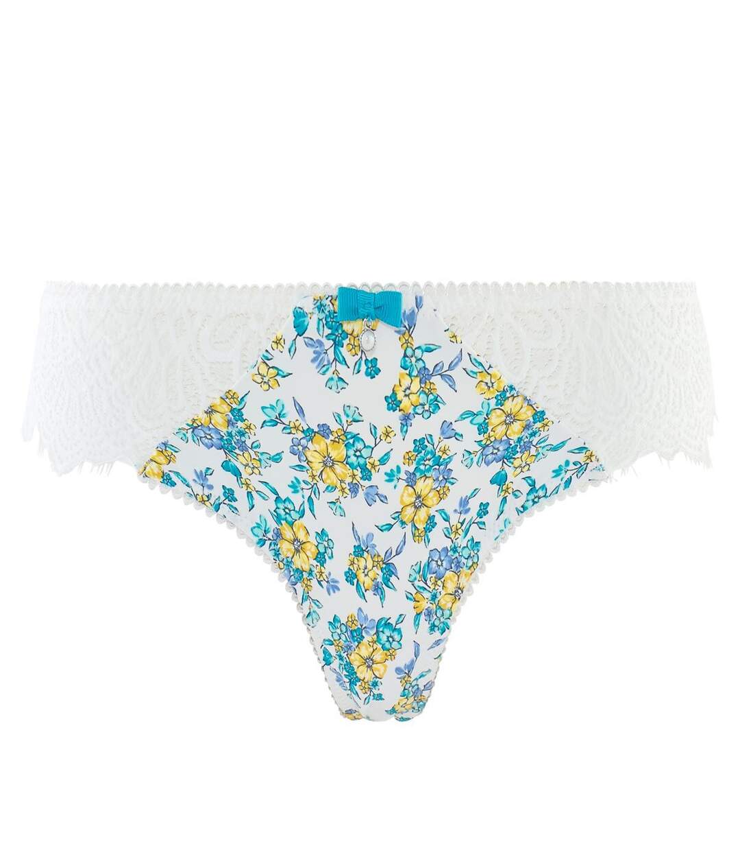 Tanga ivoire/turquoise Sweet Heart