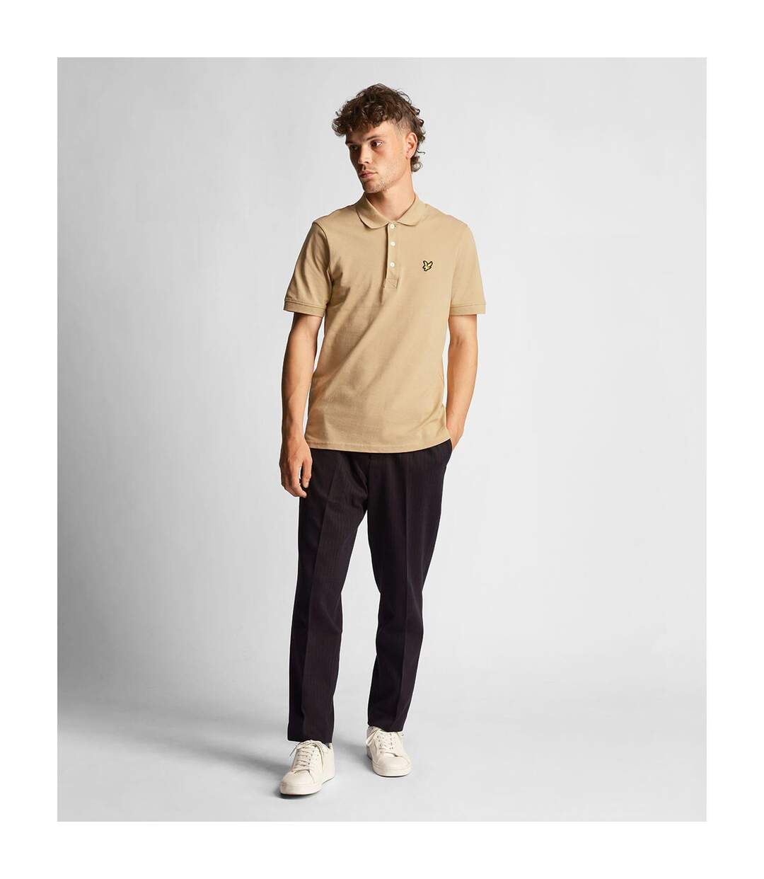 Polo Uni Homme Beige Clair Lyle & Scott-2