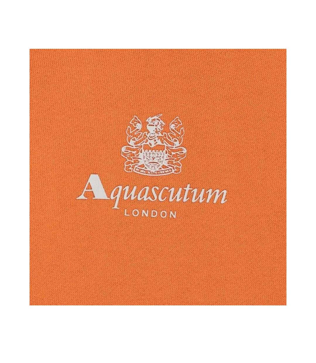 Sweat À Capuche Motif/style Petit Logo Active Homme Orange Rouille Aquascutum-3