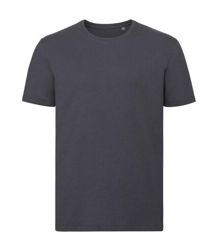 Mens organic t-shirt convoy grey Russell