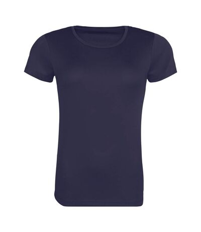 Womens/ladies cool recycled t-shirt navy Awdis