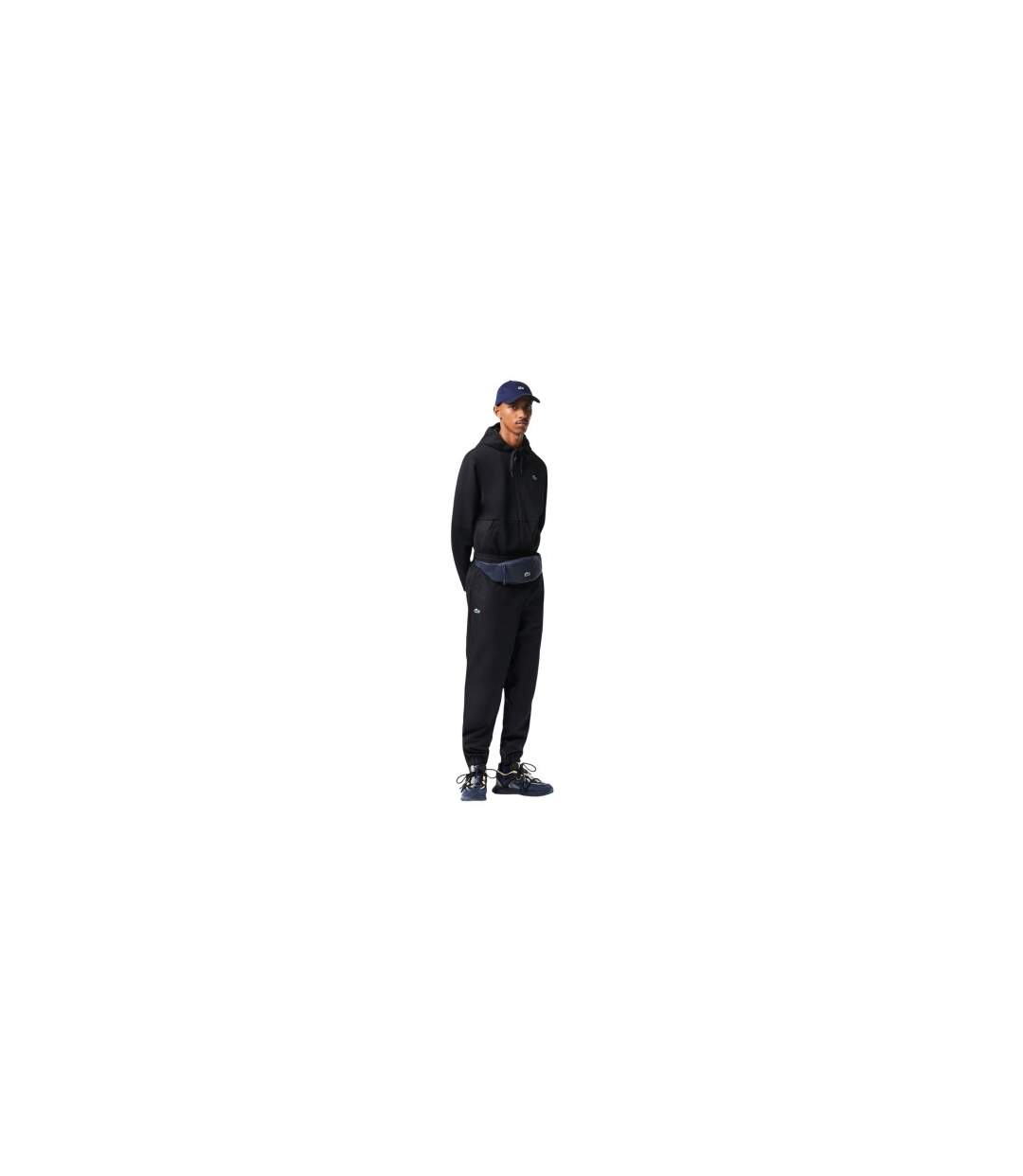 Mens Taffeta Logo Tracksuit Bottoms Black Lacoste-1