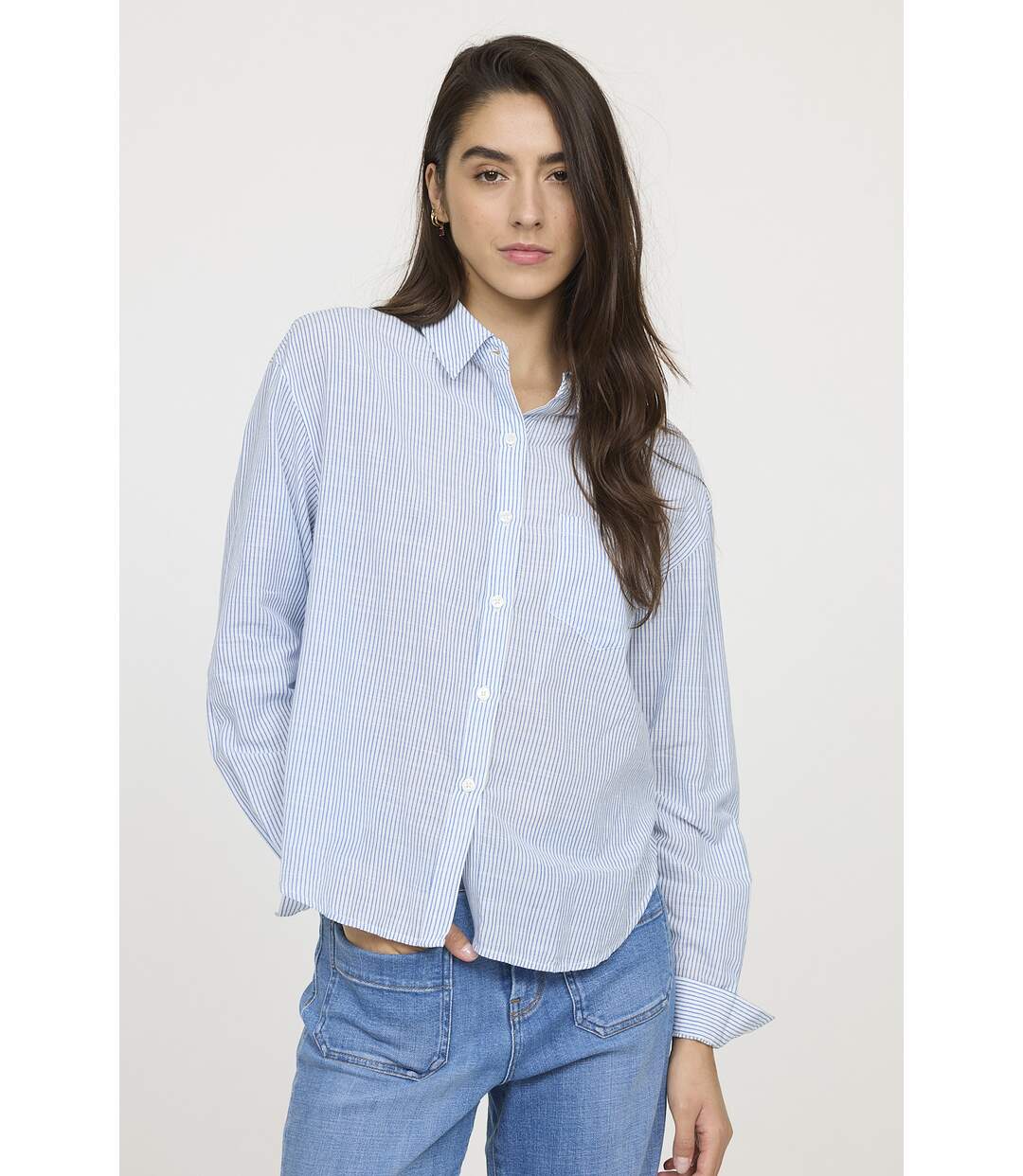 Chemise manches longues coton loose DOUBIA-1