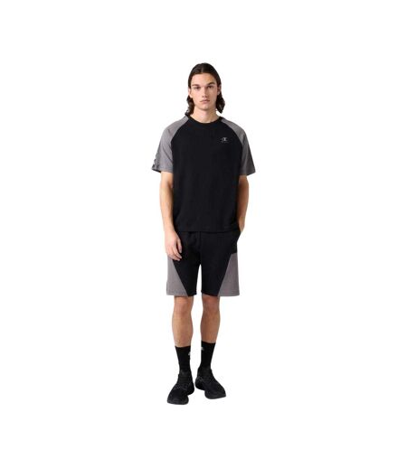 T-shirt Manches Raglan Motif/style Bande Homme Noir Gris Champion