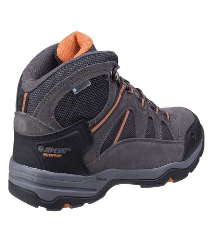 Hi Tec Mens Bandera II WP Hiking Boots (Char/Gray/Burnt Orange) - UTFS4506