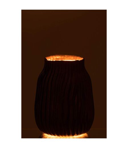 Vase à Rainures en Verre Louis 20cm Noir