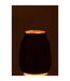 Vase à Rainures en Verre Louis 20cm Noir-3