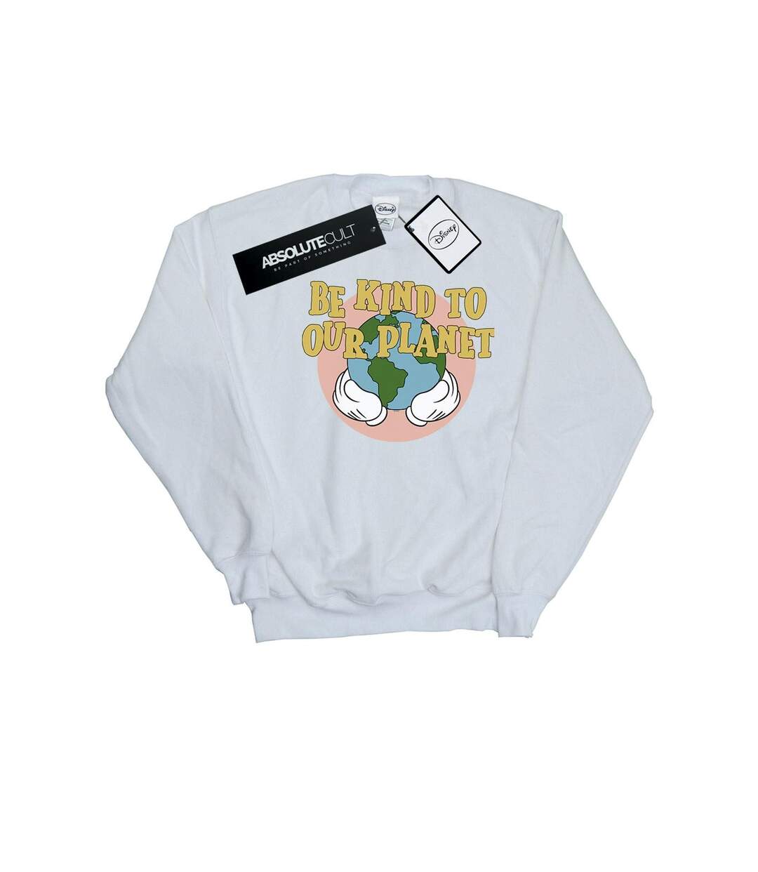 Disney Sweatshirt Womens/Ladies Mickey Mouse Be Kind To Our Planet (Blanc) - UTBI27442-1
