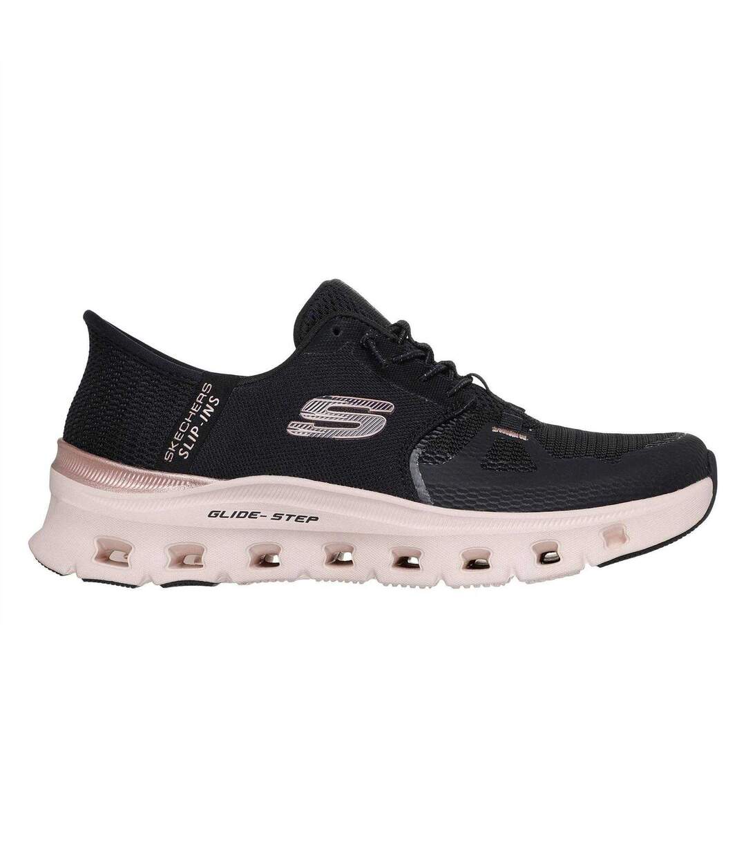 Baskets Pro Femme Noir Jaune Or Skechers-3