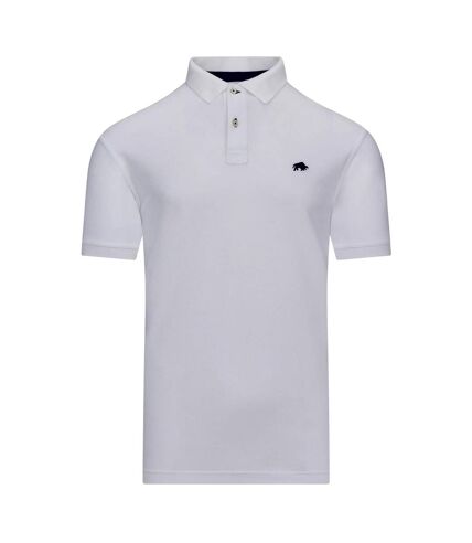 Polo bio classique pour hommes blanc Raging Bull