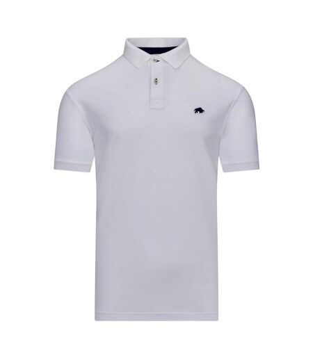 Polo bio classique pour hommes blanc Raging Bull