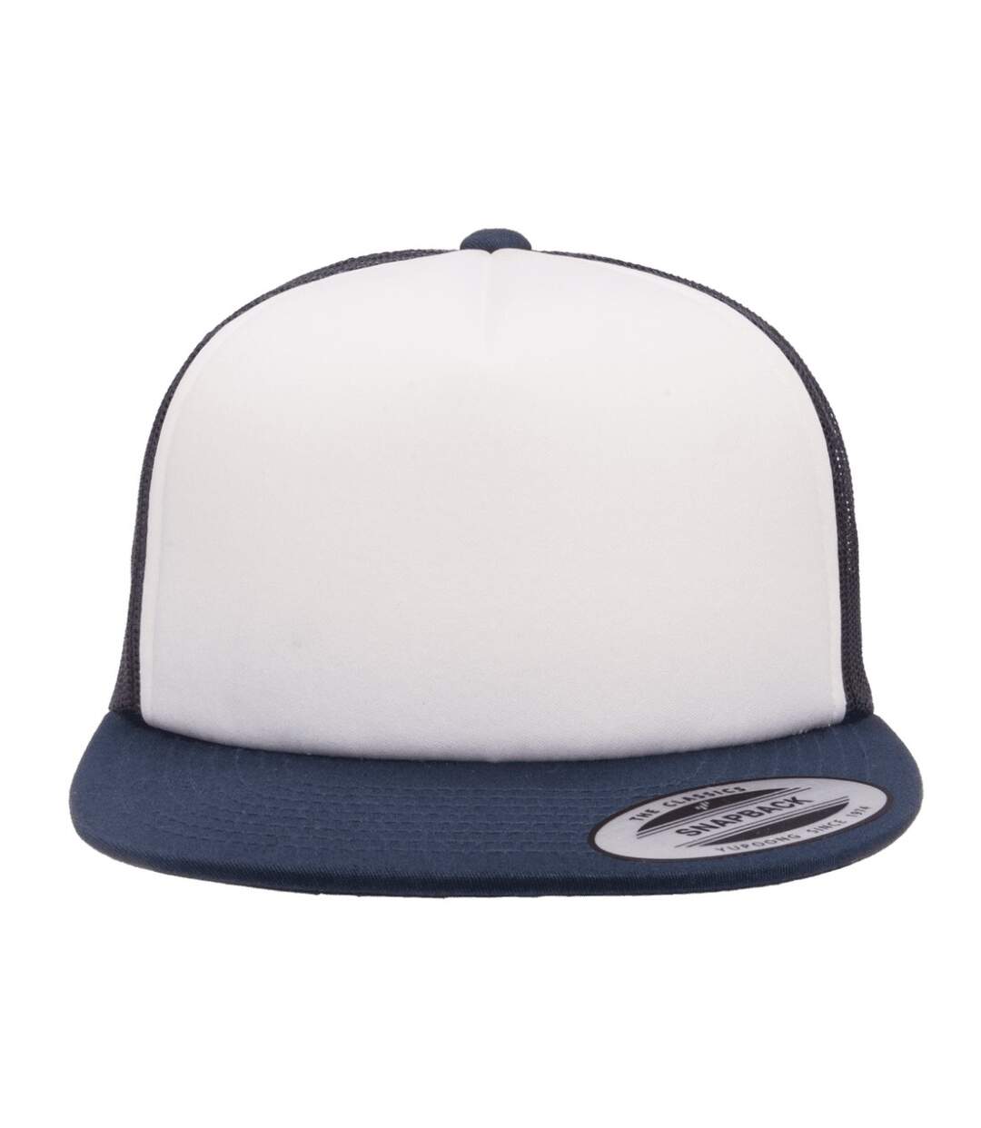 Casquette trucker blanc / bleu marine Yupoong-1