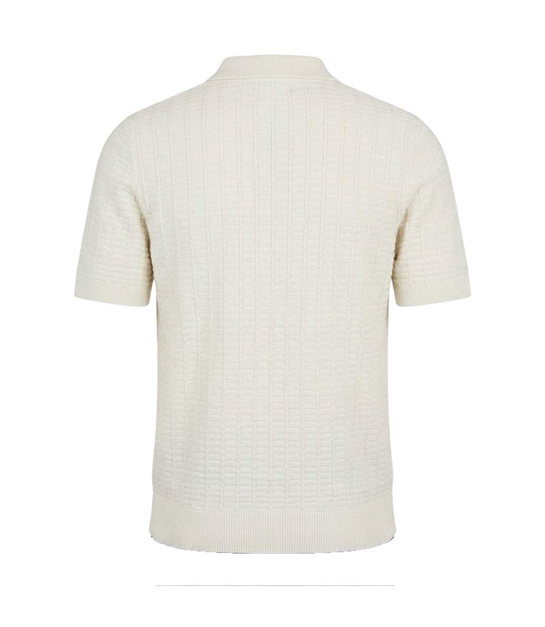 Mens Halliwell Short-sleeved Polo Shirt Ecru Threadbare-2