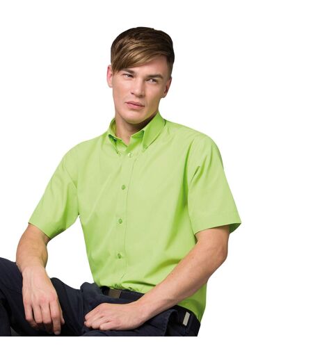 Chemise à manches courtes  workforce pour homme vert citron Kustom Kit