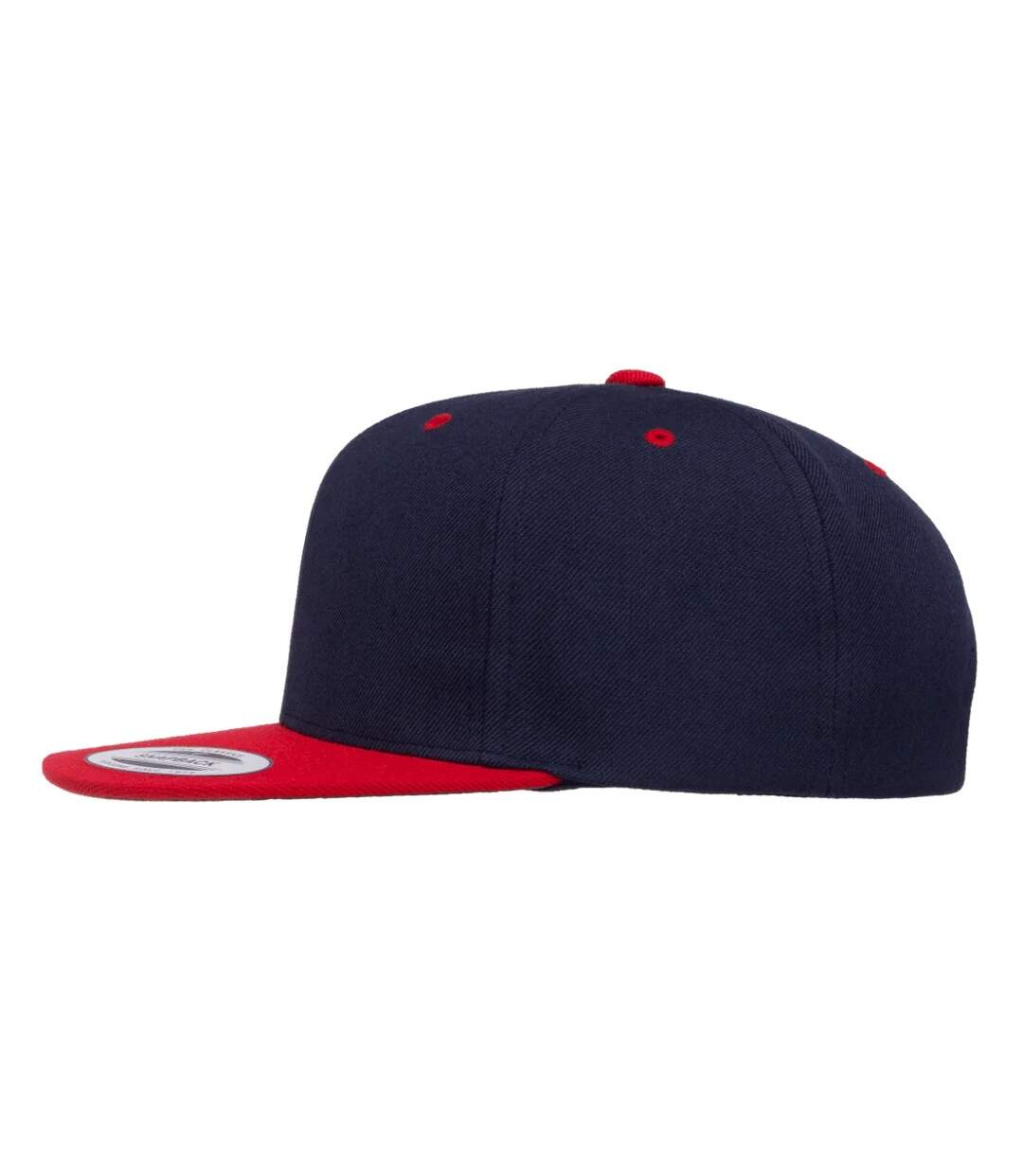 Casquette Ajustable Motif/style Deux Tons Bleu Marine Rouge Flexfit-3