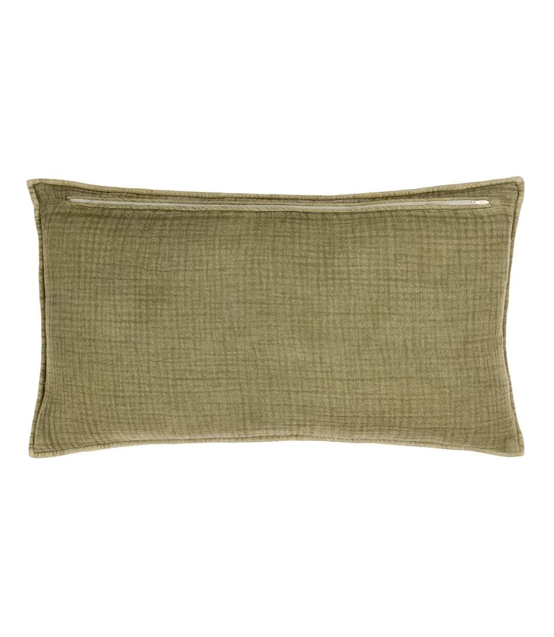 Ribble acid wash cushion cover 40cm x 60cm khaki Yard-2