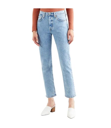 Womens/ladies 501 Straight Ankle Grazer Jeans Light Blue Levis