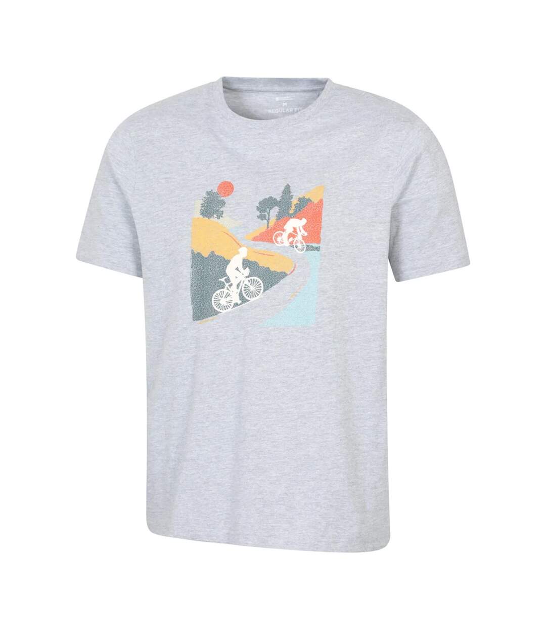 T-shirt Motif/style Vtt Adulte Gris Alu Mountain Warehouse-3