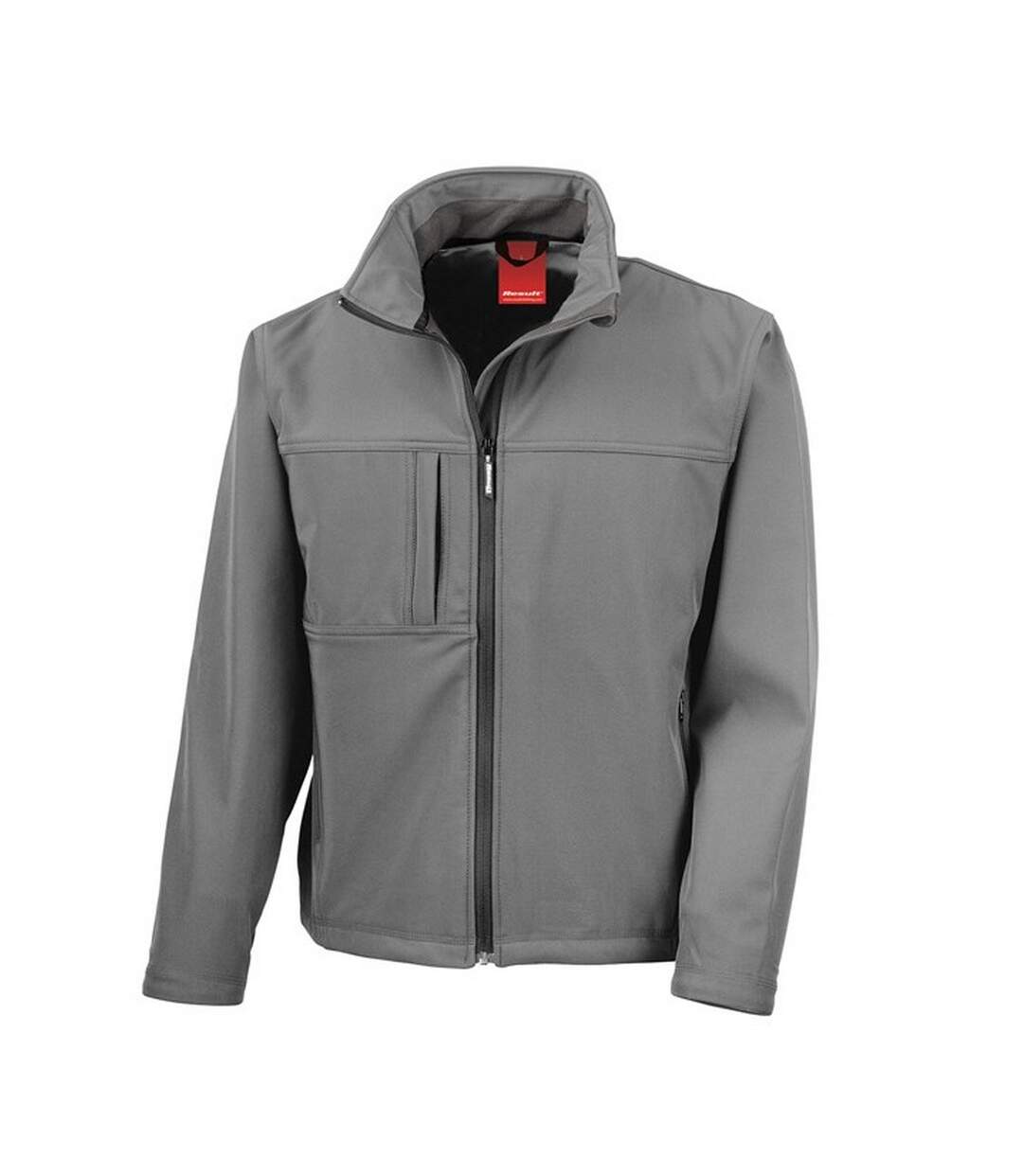 Mens classic soft shell jacket workguard grey Result-1