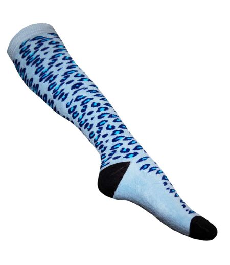 Simply Essentials Womens/Ladies Animal Print Boot Socks (3 Pairs) (Blue/Gray/White) - UTUT1301