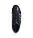 Womens/ladies Paris 3 Stripes Leather Trainers Black Silver Adidas-3