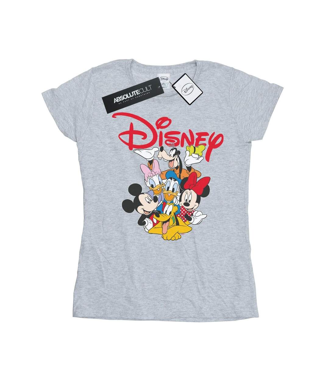 Disney T-shirt en coton ras du cou Mickey Mouse Femme/Femme (Gris sportif) - UTBI32227-1