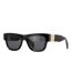Mens Merrill Rectangular Gold Detail Sunglasses One Size Black Dark Grey Palm Angels-1