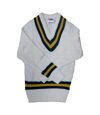 Carta Sport Mens Cricket Sweater (White/Green/Amber)