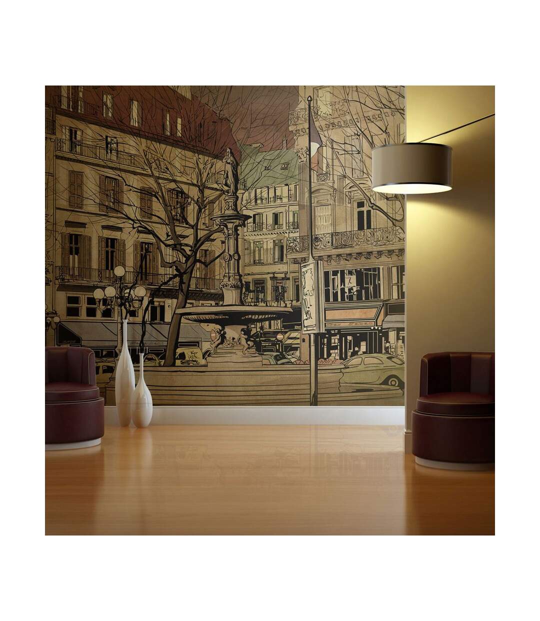 Papier Peint Parisian Fountain II 450x270cm-1