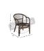 Fauteuil en rotin gris Bandung