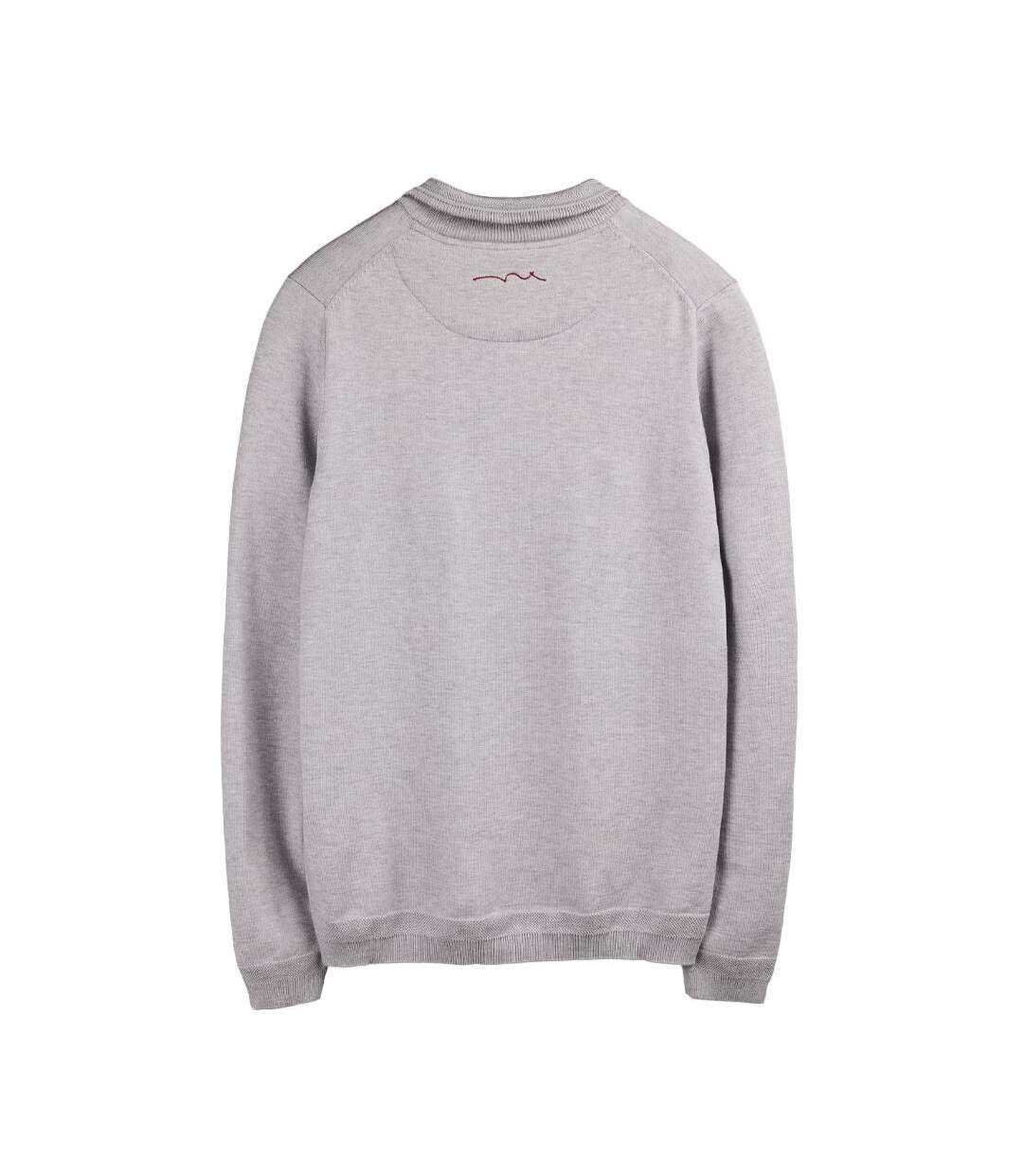 Pull zippé gris homme teddy smith marty 2-2
