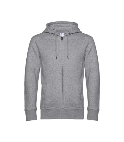 Veste à capuche homme gris chiné B&C