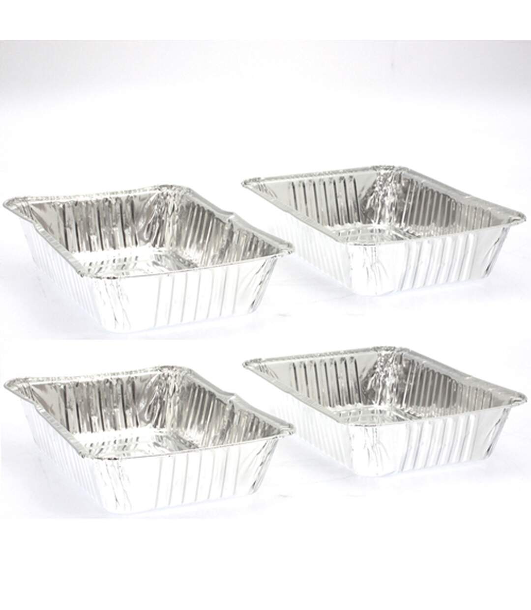 Lot de 3 barquettes de cuisson en aluminium pour barbecue - Petit modèle