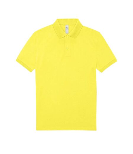 Mens polo shirt solar yellow B&C