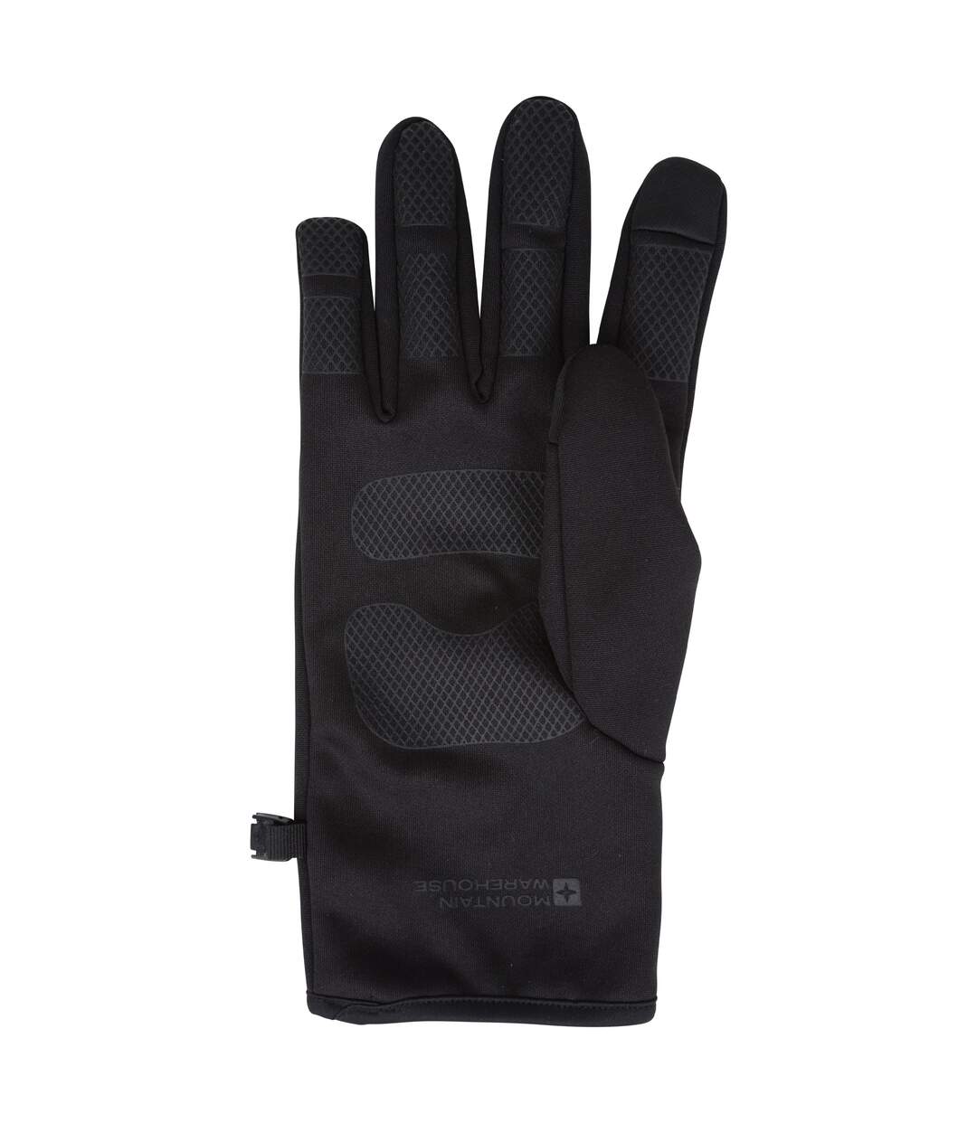 Unisex Adult Water Resistant Nano Fleece Gripped Gloves Black Mountain Warehouse-2